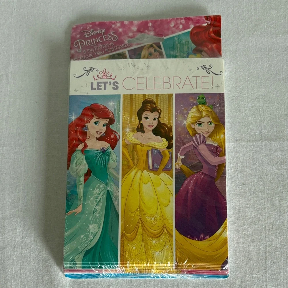 Disney Princess and Peppa Pig Invitation Cards lot of 4 - 8ct invite & thank you